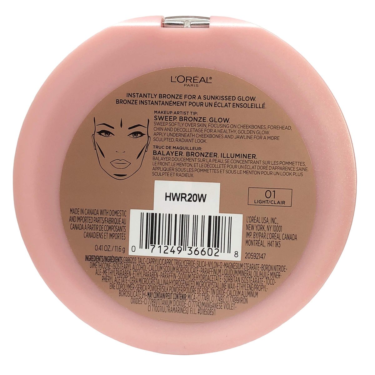 L'Oreal Paris True Match Lumi Bronze It Bronzer for Face and Body - Light Shade, 0.41 Fl Oz Avelisse