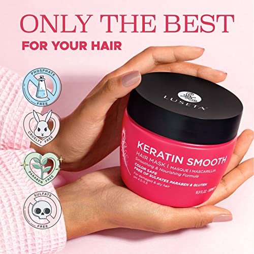 Luseta Keratin Smooth Hair Mask – Hydrating & Nourishing Treatment for Dry, Damaged Hair (16.9 oz) - görsel 8