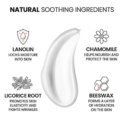 Dr Hess Men's Moisturizer - All Natural Tough Skin Cream with Lanolin, Beeswax, Licorice Root & Chamomile, Hand & Body Lotion for Dry, Damaged Skin, Paraben, Sulfate, BPA & Phthalate Free, 4oz