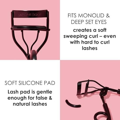 JAPONESQUE Pro Performance Eyelash Curler – Precision Pivot Design for Almond, Monolid & Hooded Eyes
