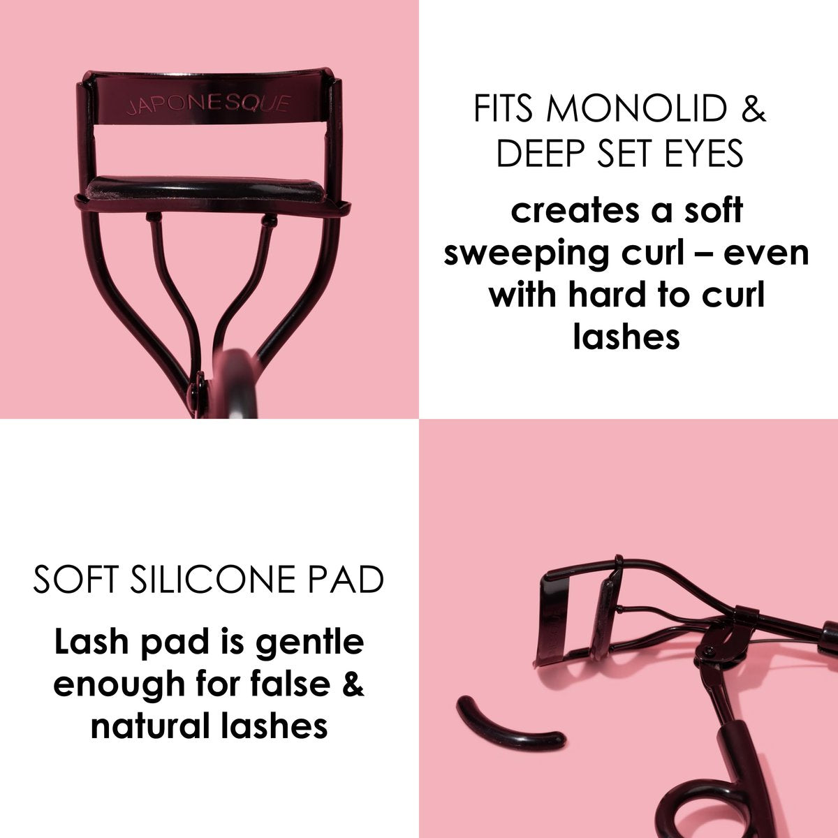 JAPONESQUE Pro Performance Eyelash Curler – Precision Pivot Design for Almond, Monolid & Hooded Eyes - görsel 9