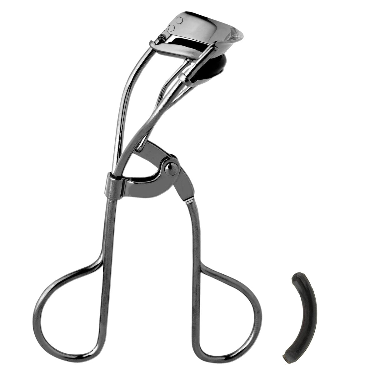 JAPONESQUE Extreme Lash Curler – Scissor Comfort Handle, Deep Curl, 8-Hour Hold, High Arch Design, Gunmetal (Includes 1 Refill Pad) - görsel 1