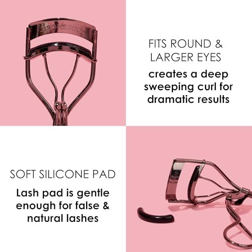 JAPONESQUE Extreme Lash Curler – Scissor Comfort Handle, Deep Curl, 8-Hour Hold, High Arch Design, Gunmetal (Includes 1 Refill Pad) - görsel 6