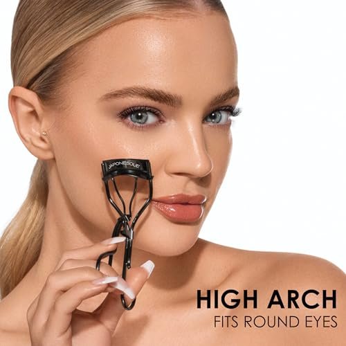 JAPONESQUE Extreme Lash Curler – Scissor Comfort Handle, Deep Curl, 8-Hour Hold, High Arch Design, Gunmetal (Includes 1 Refill Pad) - görsel 8