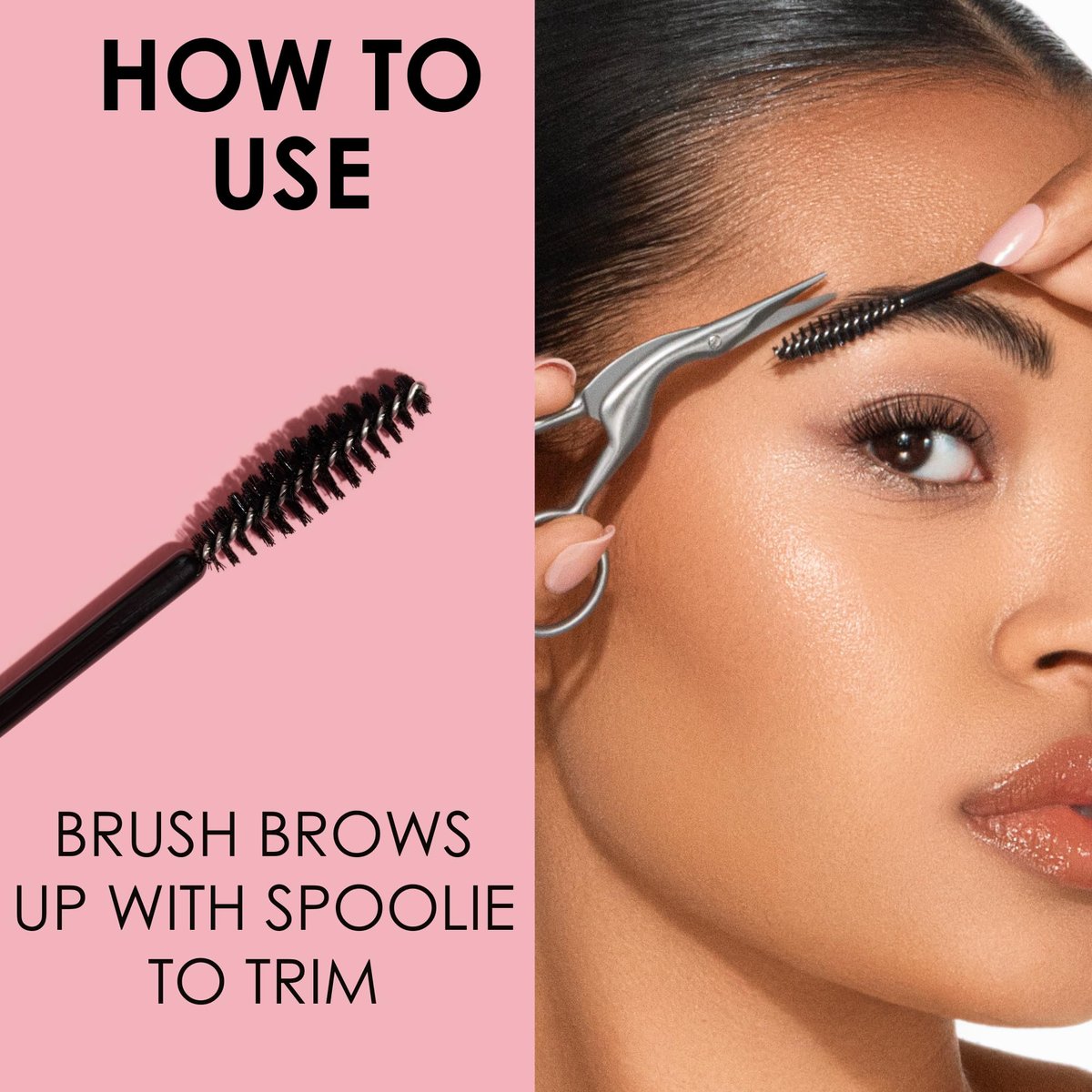 JAPONESQUE Brow Scissors and Spoolie - Stainless Steel Precision Grooming Scissors for Eyebrow Trimming and Shaping Avelisse