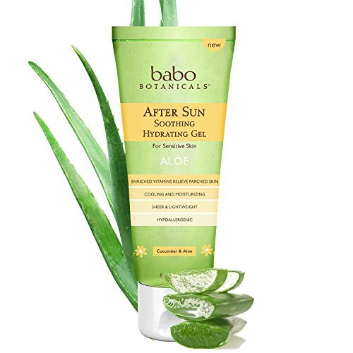 Babo Botanicals After Sun Soothing Hydrating Aloe Vera Gel with Witch Hazel and Cucumber – 8 oz, Vegan, for Babies, Kids & Sensitive Skin - görsel 1