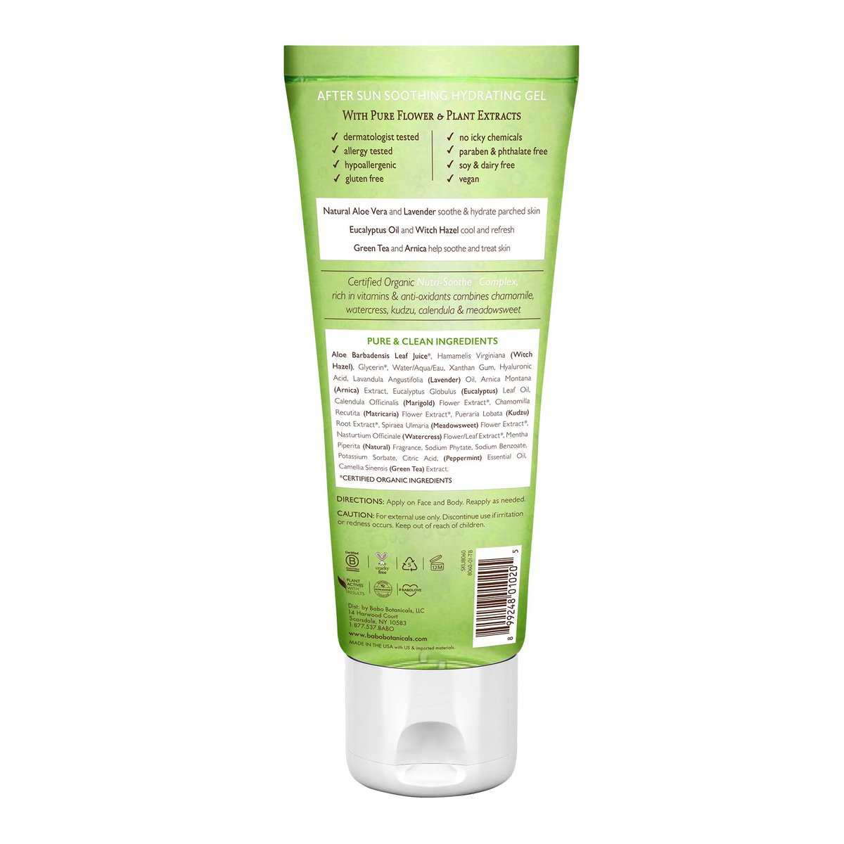 Babo Botanicals After Sun Soothing Hydrating Aloe Vera Gel with Witch Hazel and Cucumber – 8 oz, Vegan, for Babies, Kids & Sensitive Skin - görsel 4