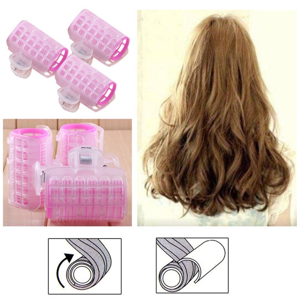 3-Piece Set of Magic Bendy Hair Rollers for Spiral Curls – DIY Air Bang Curlers, Big Size, Plastic, Multi-Color - görsel 12
