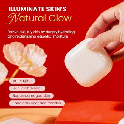 Koji White Kojic Acid & Glutathione Skin Brightening Soap for Face & Body - Exfoliating, Hydrating, Cleansing Bar - Reduces Fine Lines & Wrinkles - Vegan, 2.82 oz (2 Bars) Avelisse