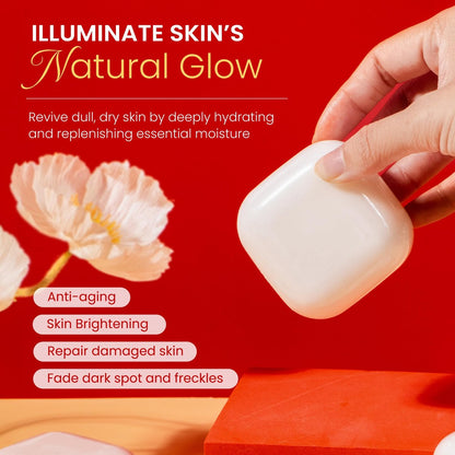 Koji White Kojic Acid & Glutathione Skin Brightening Soap for Face & Body - Exfoliating, Hydrating, Cleansing Bar - Reduces Fine Lines & Wrinkles - Vegan, 2.82 oz (2 Bars) Avelisse