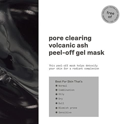 Freeman Pore Clearing Volcanic Ash Peel-Off Gel Facial Mask - Deep Cleansing, Removes Dirt from Pores, Not Over-Drying, Easy-to-Use, for Men, 6 fl oz (175 mL) - görsel 6