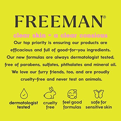 Freeman Pore Clearing Volcanic Ash Peel-Off Gel Facial Mask - Deep Cleansing, Removes Dirt from Pores, Not Over-Drying, Easy-to-Use, for Men, 6 fl oz (175 mL)