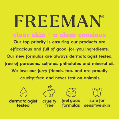 Freeman Pore Clearing Volcanic Ash Peel-Off Gel Facial Mask - Deep Cleansing, Removes Dirt from Pores, Not Over-Drying, Easy-to-Use, for Men, 6 fl oz (175 mL)