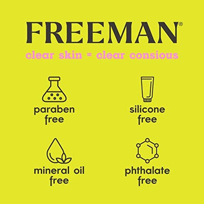 Freeman Pore Clearing Volcanic Ash Peel-Off Gel Facial Mask - Deep Cleansing, Removes Dirt from Pores, Not Over-Drying, Easy-to-Use, for Men, 6 fl oz (175 mL)