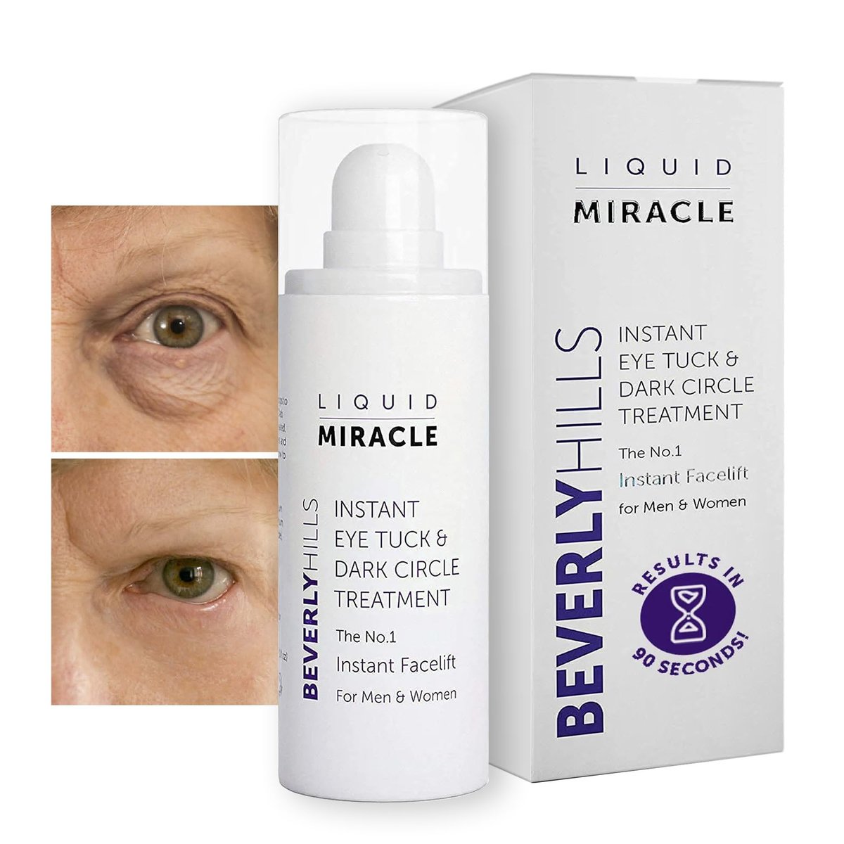 Beverly Hills Instant Facelift Anti Aging Eye Serum – 30mL (120 Days Supply) for Dark Circles, Puffy Eyes, and Wrinkles Avelisse