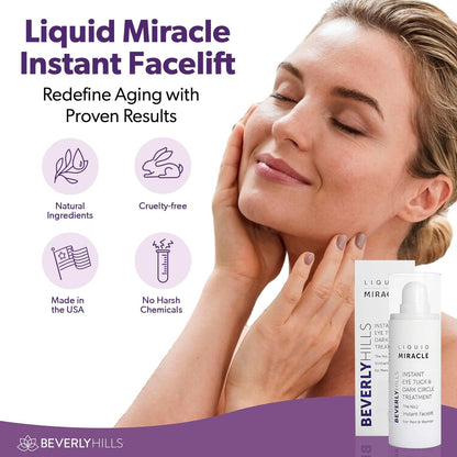 Beverly Hills Instant Facelift Anti Aging Eye Serum – 30mL (120 Days Supply) for Dark Circles, Puffy Eyes, and Wrinkles Avelisse