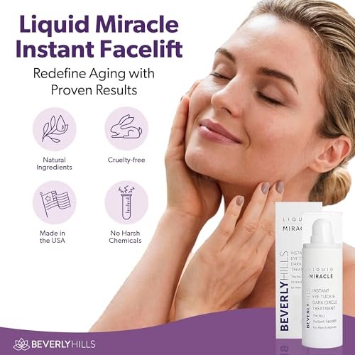 Beverly Hills Instant Facelift Anti Aging Eye Serum – 30mL (120 Days Supply) for Dark Circles, Puffy Eyes, and Wrinkles Avelisse