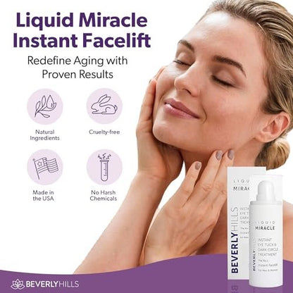 Beverly Hills Instant Facelift Anti Aging Eye Serum – 30mL (120 Days Supply) for Dark Circles, Puffy Eyes, and Wrinkles Avelisse