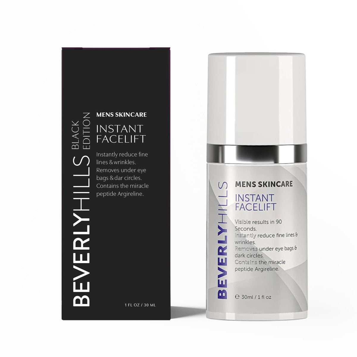 Beverly Hills Men's Instant Facelift & Eye Serum – Dark Circles, Puffy Eyes, Wrinkles Avelisse