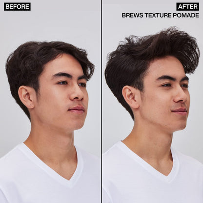 Redken Brews Texture Pomade - Maximum Strong Hold, Natural Matte Finish for All Hair Types Avelisse