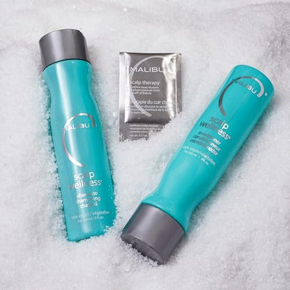 Malibu C Scalp Wellness Collection - Soothing Shampoo and Conditioner Set for Dry Scalp with Vitamin C - Travel Size Packets Included (33.8 oz Total) Avelisse