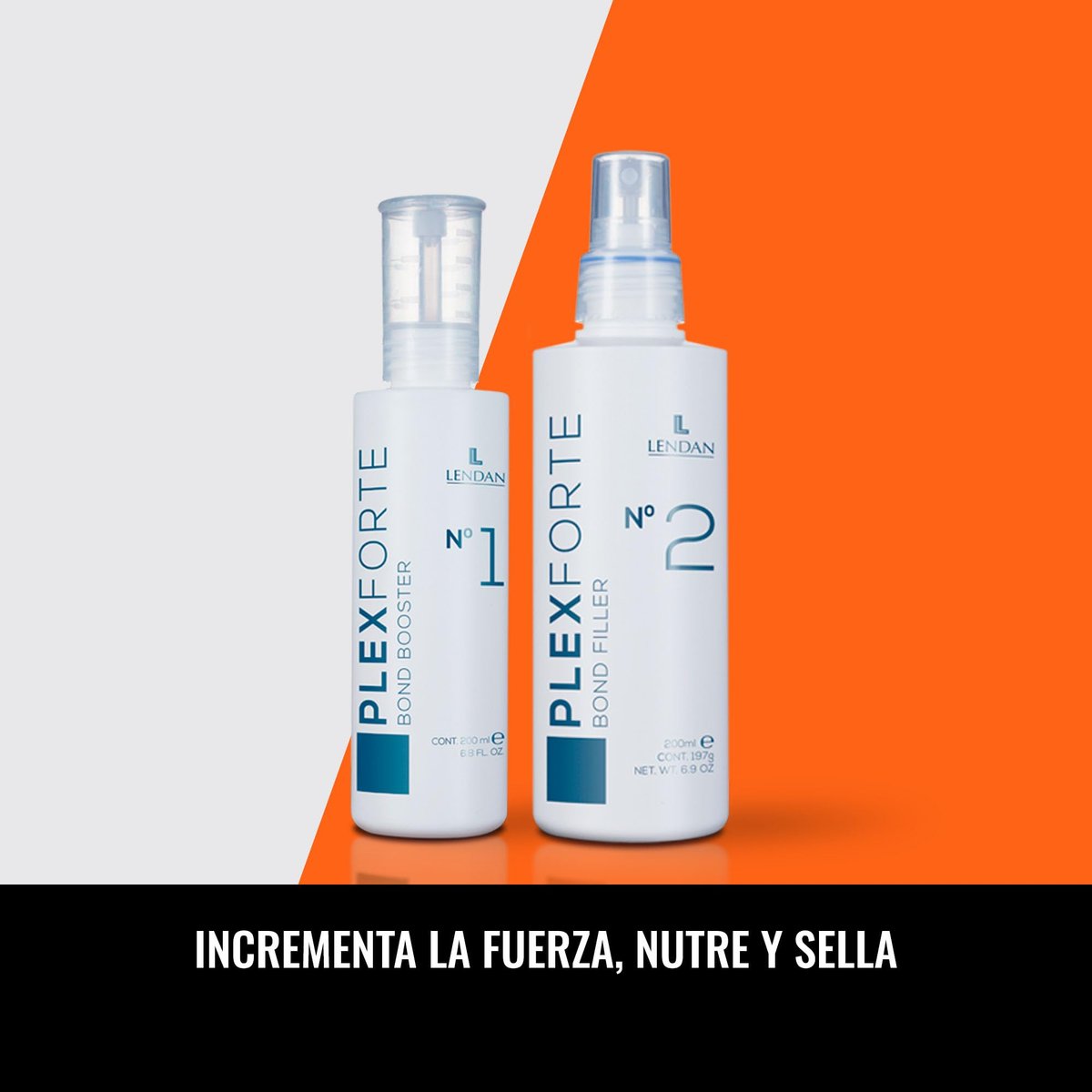 Lendan Plex Forte Nº2 Bond Filler – Damaged Hair Repair Treatment (6.9 Fl Oz) – Strengthens, Nourishes, Repairs, Preserves Color, Heat Protector Avelisse