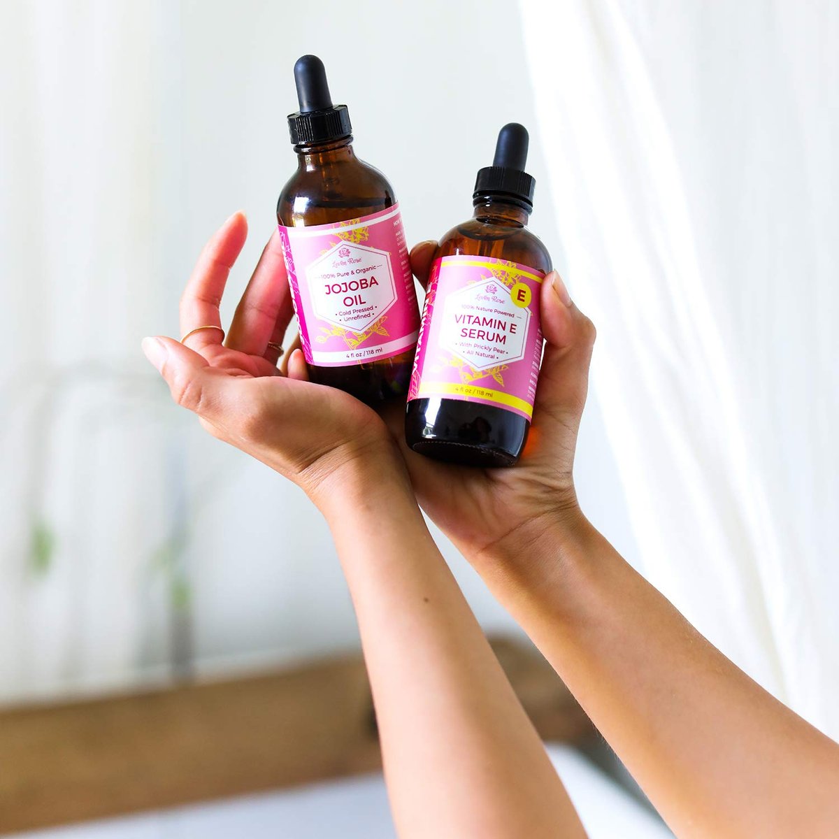 Leven Rose Vitamin E Oil Serum for Face and Skin, 4 fl oz - Hydrating Moisturizer, Multi-Use Body, Hair & Nail Oil Avelisse