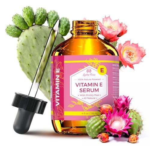Leven Rose Vitamin E Oil Serum for Face and Skin, 4 fl oz - Hydrating Moisturizer, Multi-Use Body, Hair & Nail Oil Avelisse