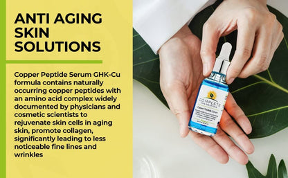 Copper Peptide Face Serum with Anti-Aging Skin Solutions - 1oz/30ml Anti-Wrinkle Formula for Youthful Skin Avelisse