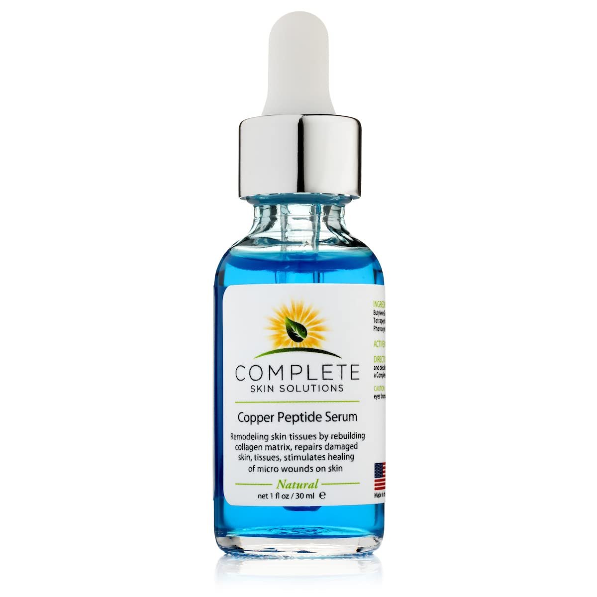 Copper Peptide Face Serum with Anti-Aging Skin Solutions - 1oz/30ml Anti-Wrinkle Formula for Youthful Skin Avelisse