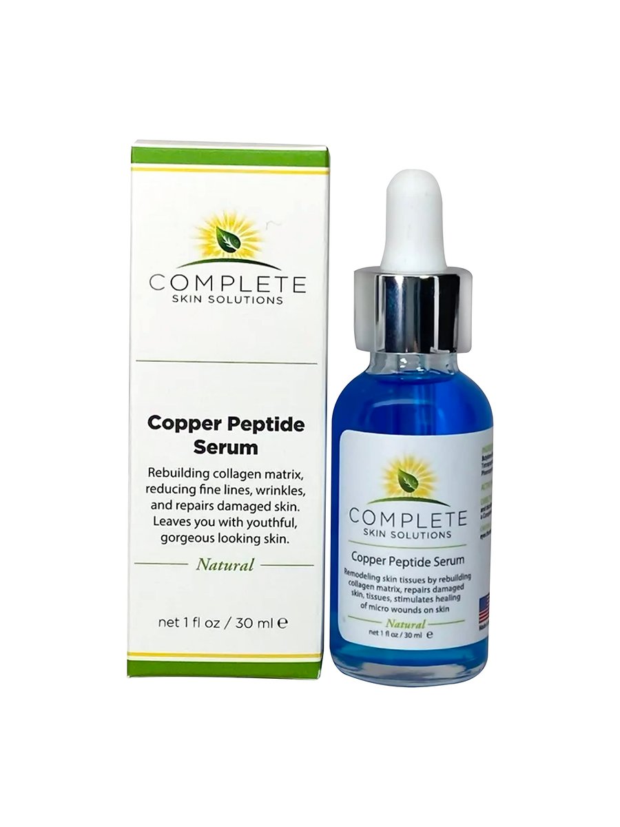 Copper Peptide Face Serum with Anti-Aging Skin Solutions - 1oz/30ml Anti-Wrinkle Formula for Youthful Skin Avelisse