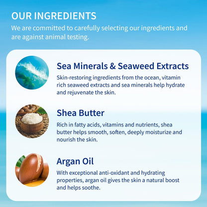Inis the Energy of the Sea - Sea Mineral Hand Lotion, Lightweight Sink Side Hand Moisturizer with Seaweed, Shea Butter & Hyaluronic Acid, Clean Ocean Fresh Scent, 10 fl oz Avelisse