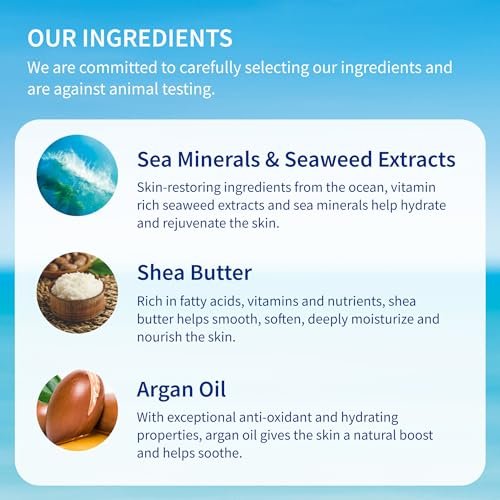Inis the Energy of the Sea - Sea Mineral Hand Lotion, Lightweight Sink Side Hand Moisturizer with Seaweed, Shea Butter & Hyaluronic Acid, Clean Ocean Fresh Scent, 10 fl oz Avelisse