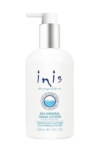 Inis the Energy of the Sea - Sea Mineral Hand Lotion, Lightweight Sink Side Hand Moisturizer with Seaweed, Shea Butter & Hyaluronic Acid, Clean Ocean Fresh Scent, 10 fl oz Avelisse