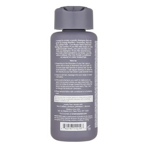 Kristin Ess Hair The One Purple Shampoo for Toning Blonde Hair - Neutralizes Brass & Yellow Tones, Shine Restoring - Sulfate, Silicone & Paraben Free, Color + Keratin Safe, 10 fl. oz. - görsel 3