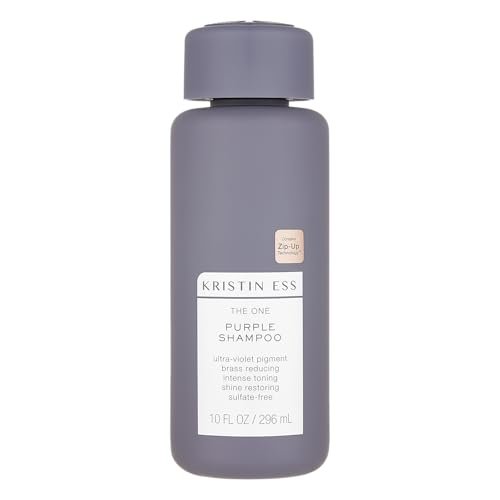 Kristin Ess Hair The One Purple Shampoo for Toning Blonde Hair - Neutralizes Brass & Yellow Tones, Shine Restoring - Sulfate, Silicone & Paraben Free, Color + Keratin Safe, 10 fl. oz. - görsel 1