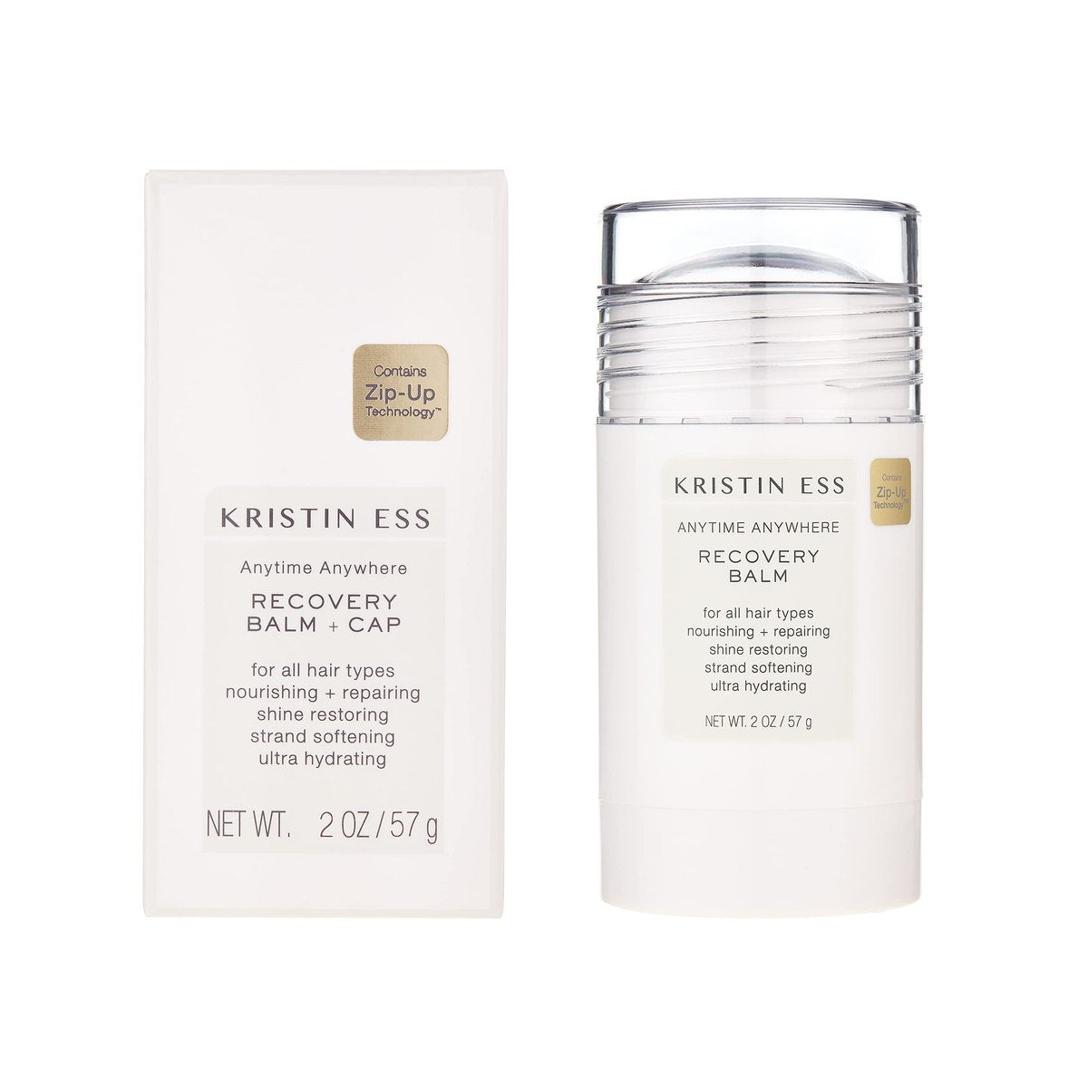 Kristin Ess Hair Recovery Balm Treatment for Damaged Hair + Slick Back Styles - Ponytails, Buns with Coconut and Castor Oils, Edge Control, Restores Shine and Softens, Clean Girl Essentials 2oz Avelisse