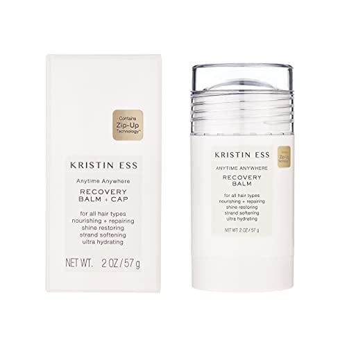 Kristin Ess Hair Recovery Balm Treatment for Damaged Hair + Slick Back Styles - Ponytails, Buns with Coconut and Castor Oils, Edge Control, Restores Shine and Softens, Clean Girl Essentials 2oz Avelisse