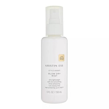 Kristin Ess Hydrating Heat Protection Spray - Blow Dry Frizz Control & Shine Enhancing, Anti-Humidity Thermal Protectant up to 450°F, Pear Fragrance, 5 Fl Oz