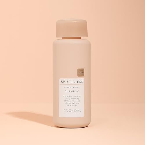 Kristin Ess Hair Extra Gentle Shampoo for Sensitive Skin + Scalp - Moisturizing & Hydrating, Vegan, Color Safe & Keratin Safe, 10 fl oz Avelisse