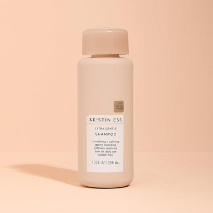 Kristin Ess Hair Extra Gentle Shampoo for Sensitive Skin + Scalp - Moisturizing & Hydrating, Vegan, Color Safe & Keratin Safe, 10 fl oz Avelisse