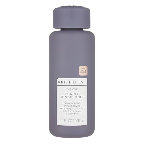 Kristin Ess Hair The One Purple Conditioner for Toning + Moisturizing Blonde Hair - Neutralizes Brass + Yellow Tones - Sulfate, Silicone and Paraben Free, Color + Keratin Safe, 10 fl. oz. Avelisse