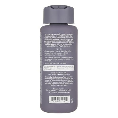Kristin Ess Hair The One Purple Conditioner for Toning + Moisturizing Blonde Hair - Neutralizes Brass + Yellow Tones - Sulfate, Silicone and Paraben Free, Color + Keratin Safe, 10 fl. oz. Avelisse