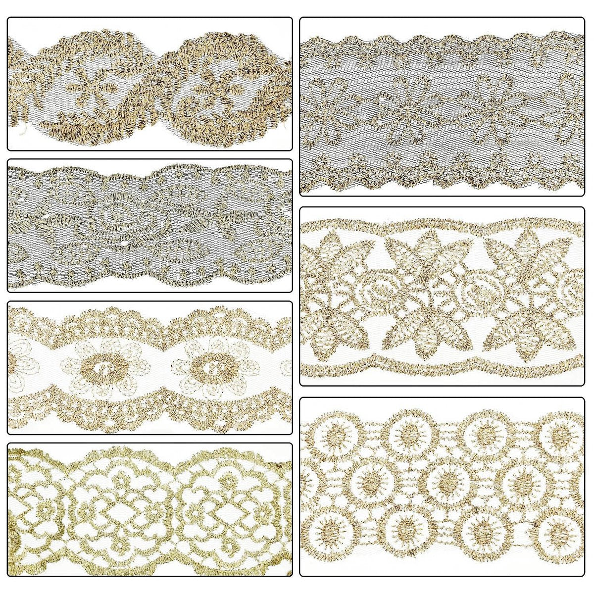 Gejoy 7-Piece Lace Headbands for Women - Stretchable Wide Turban Hair Accessories, Multicolor - görsel 5