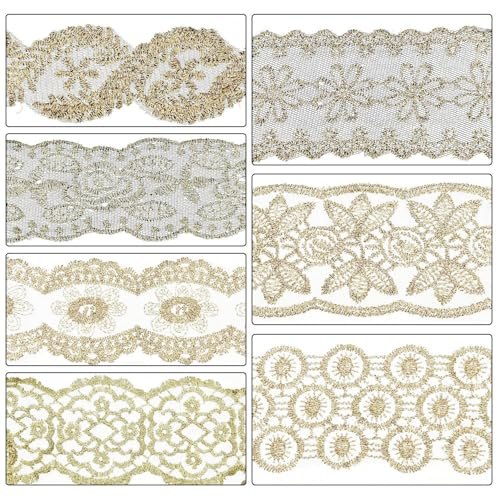 Gejoy 7-Piece Lace Headbands for Women - Stretchable Wide Turban Hair Accessories, Multicolor - görsel 6