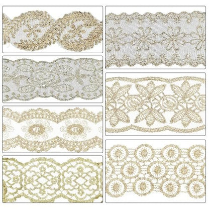 Gejoy 7-Piece Lace Headbands for Women - Stretchable Wide Turban Hair Accessories, Multicolor