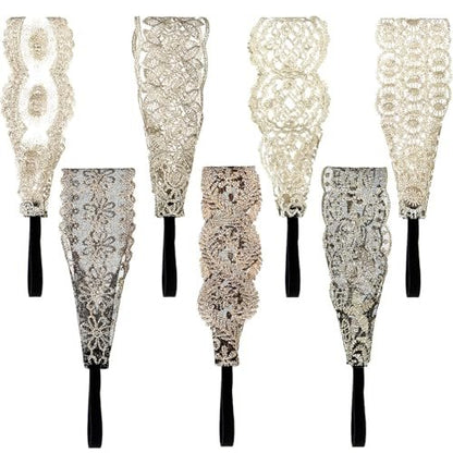 Gejoy 7-Piece Lace Headbands for Women - Stretchable Wide Turban Hair Accessories, Multicolor