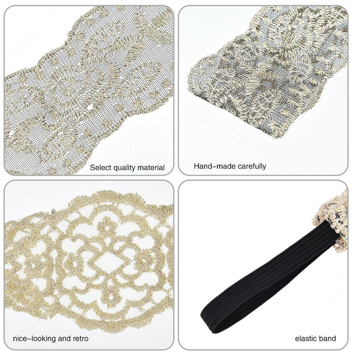 Gejoy 7-Piece Lace Headbands for Women - Stretchable Wide Turban Hair Accessories, Multicolor - görsel 9