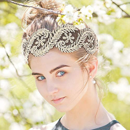 Gejoy 7-Piece Lace Headbands for Women - Stretchable Wide Turban Hair Accessories, Multicolor