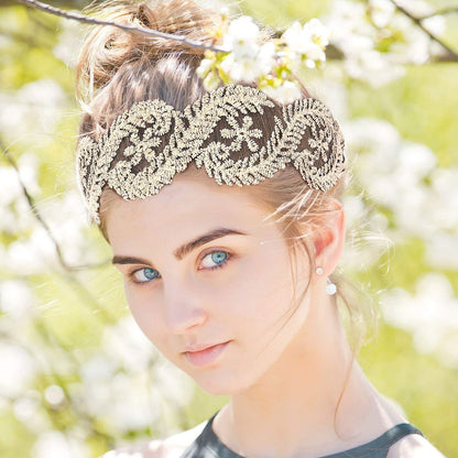 Gejoy 7-Piece Lace Headbands for Women - Stretchable Wide Turban Hair Accessories, Multicolor